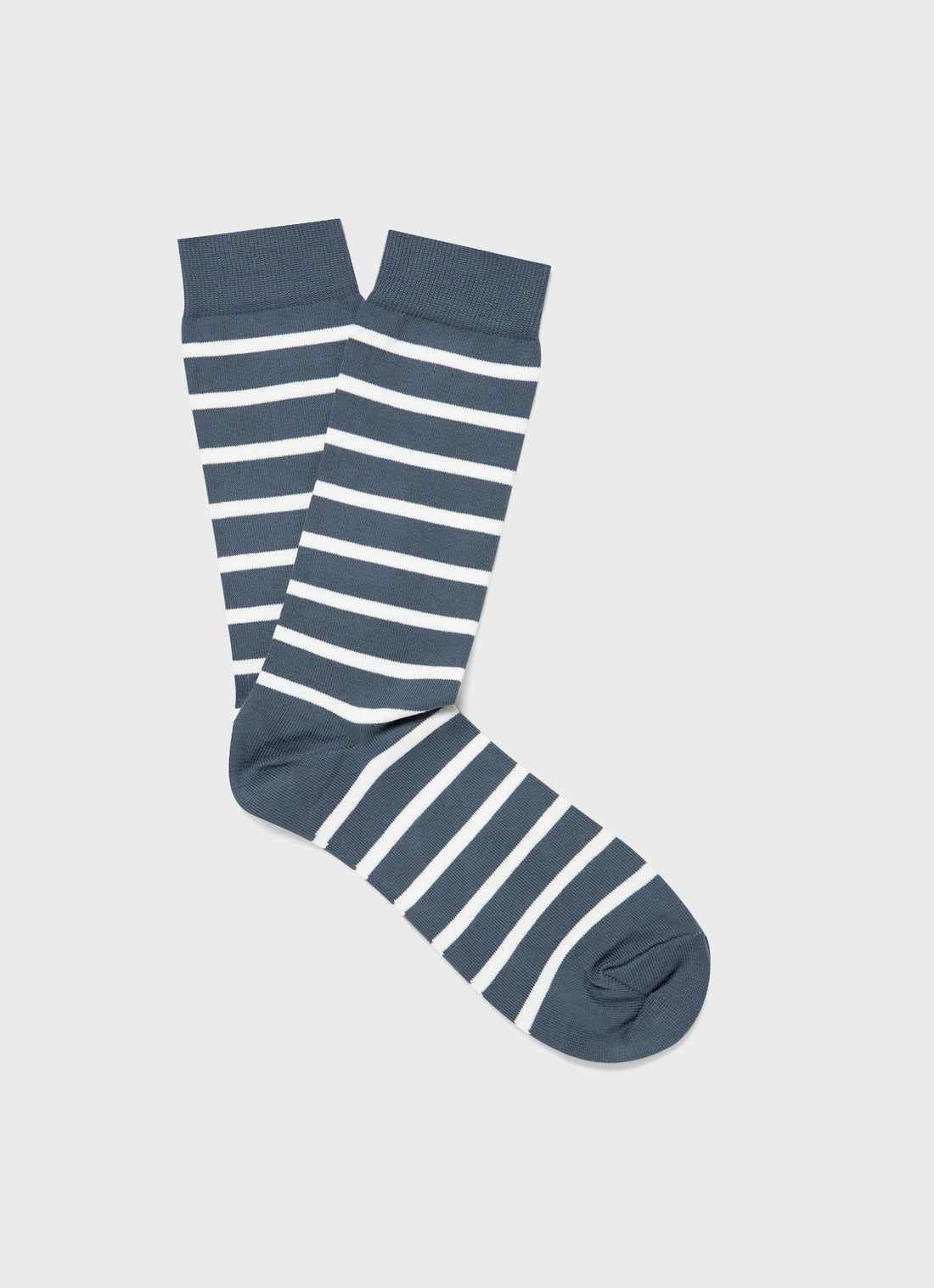 Men's Cotton Socks in Slate Blue/Latte