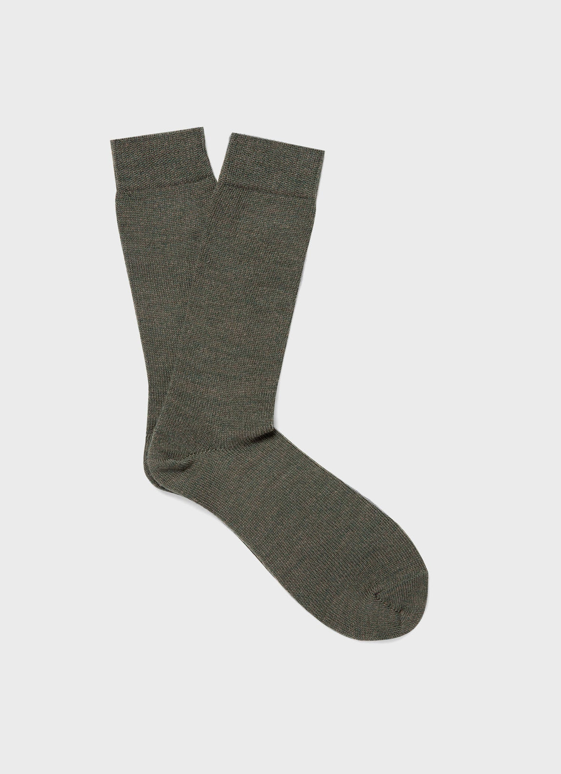 Men's Merino Wool Socks in Olive Twist