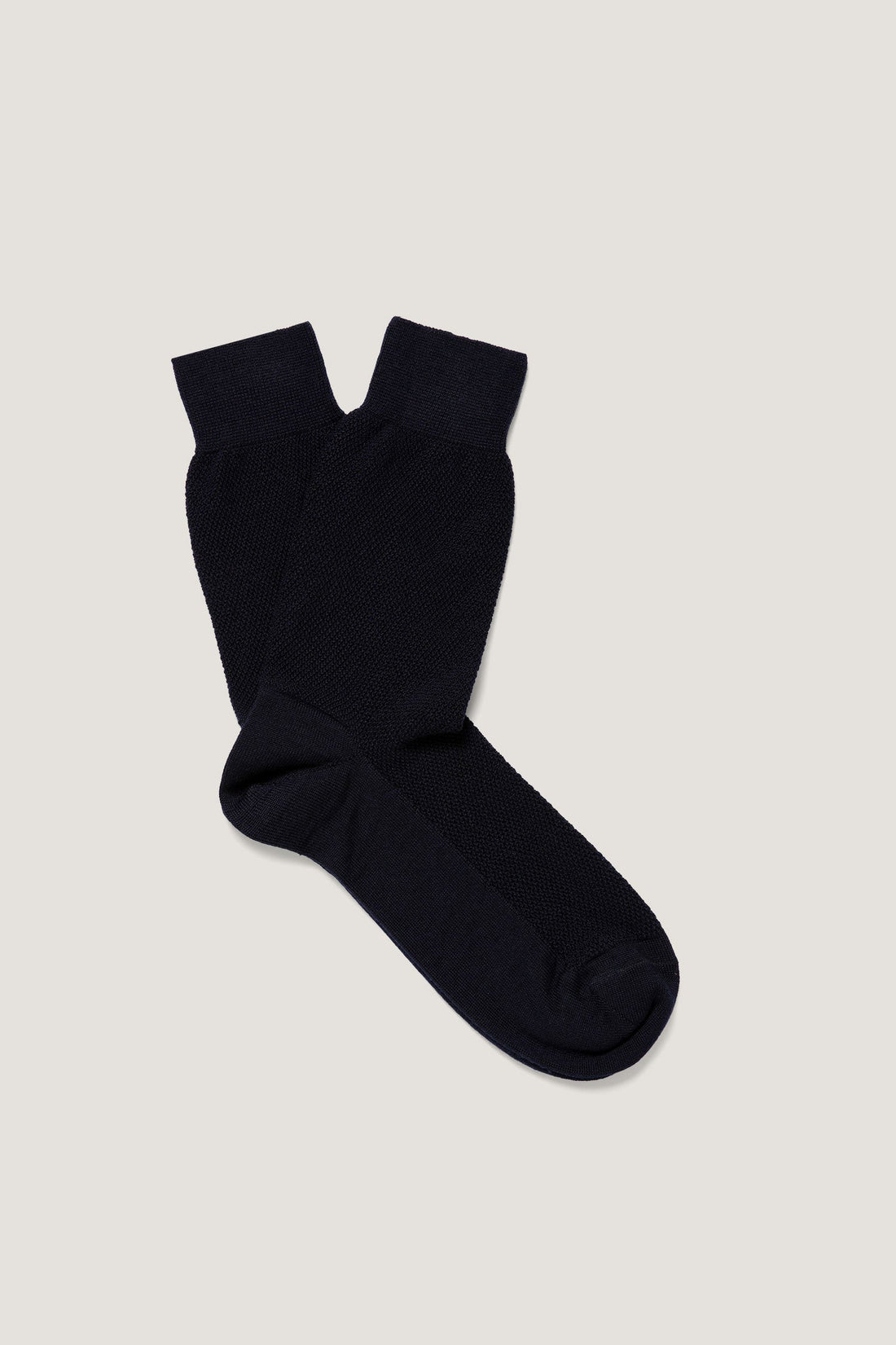Men's Merino Wool Waffle Socks in Navy