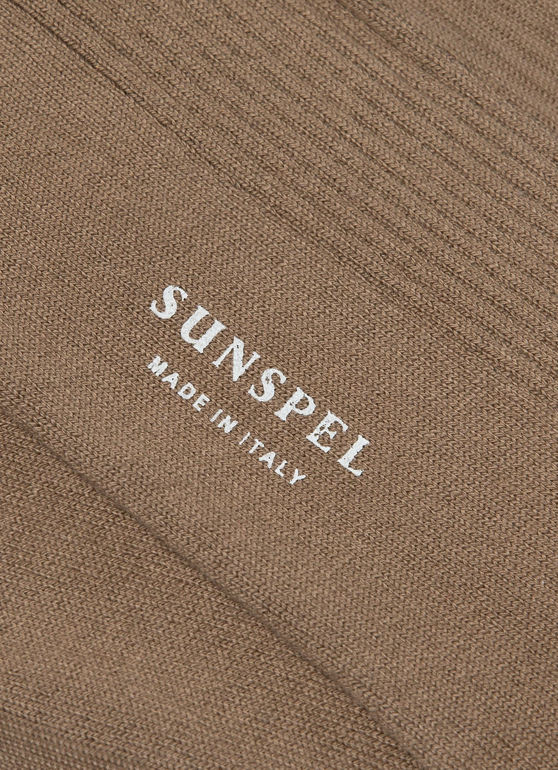 Men's Cotton Ribbed Socks in Mink