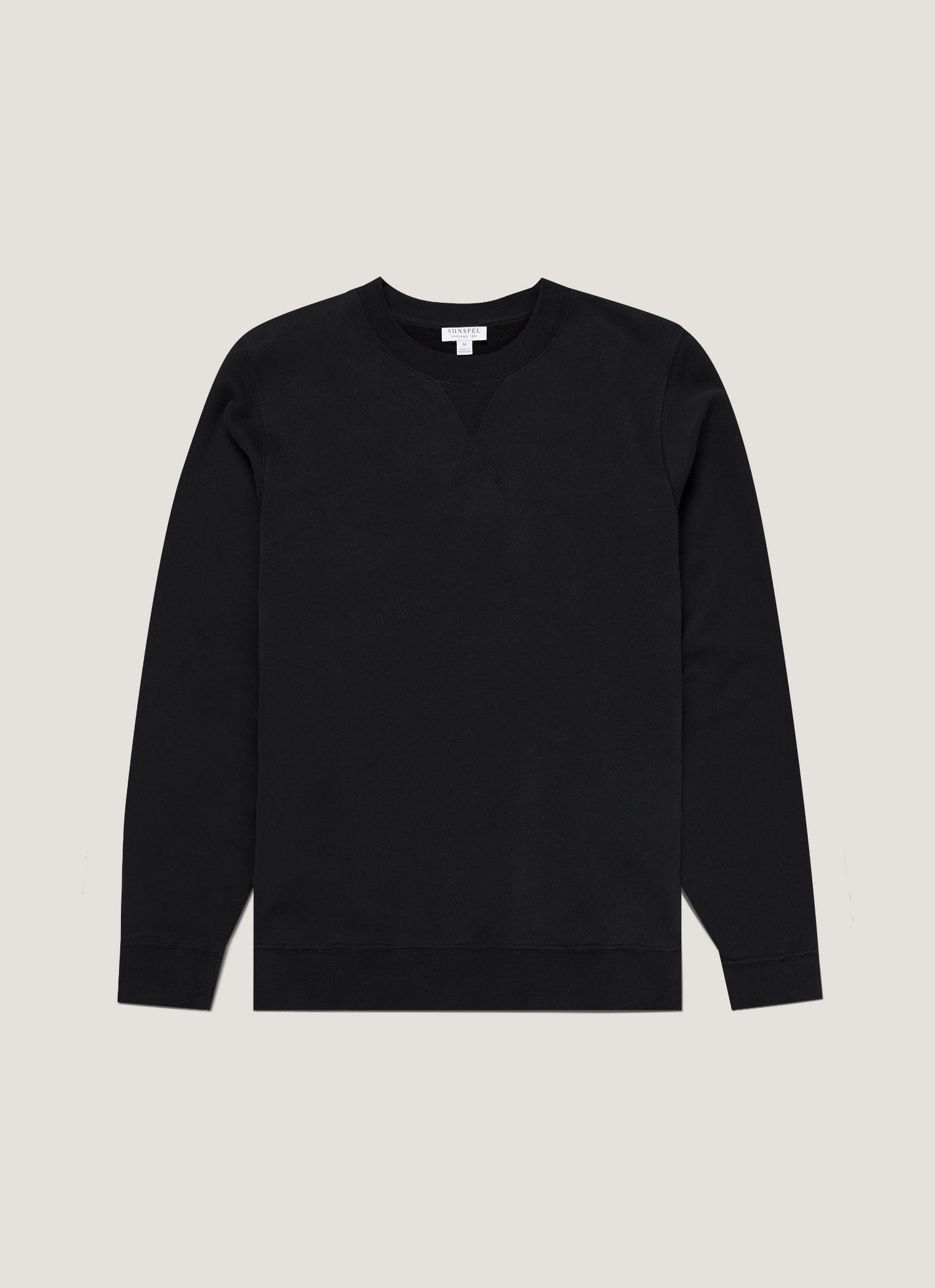 Men's Loopback Sweatshirt in Black | Sunspel