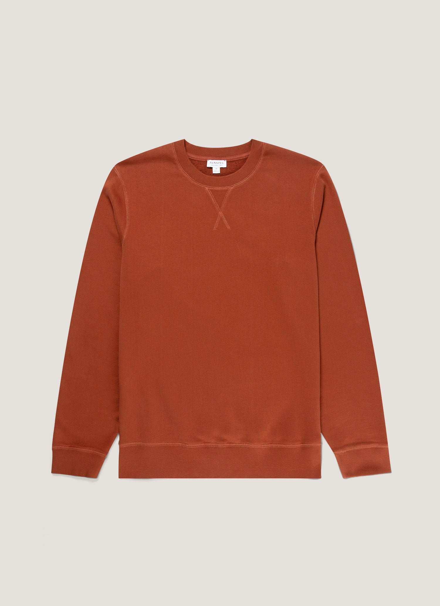 Men's Loopback Sweatshirt in Rust | Sunspel
