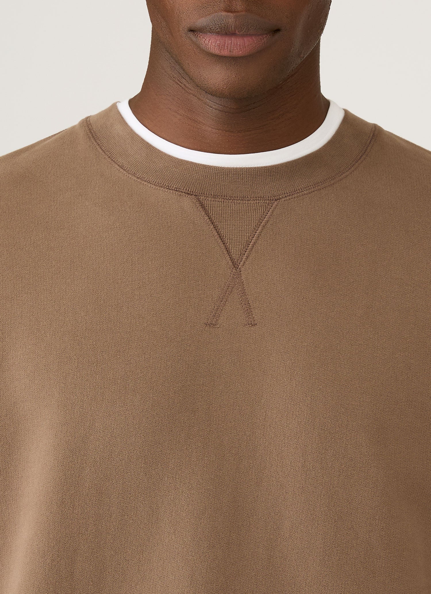 Men's Loopback Sweatshirt in Dark Cedar | Sunspel