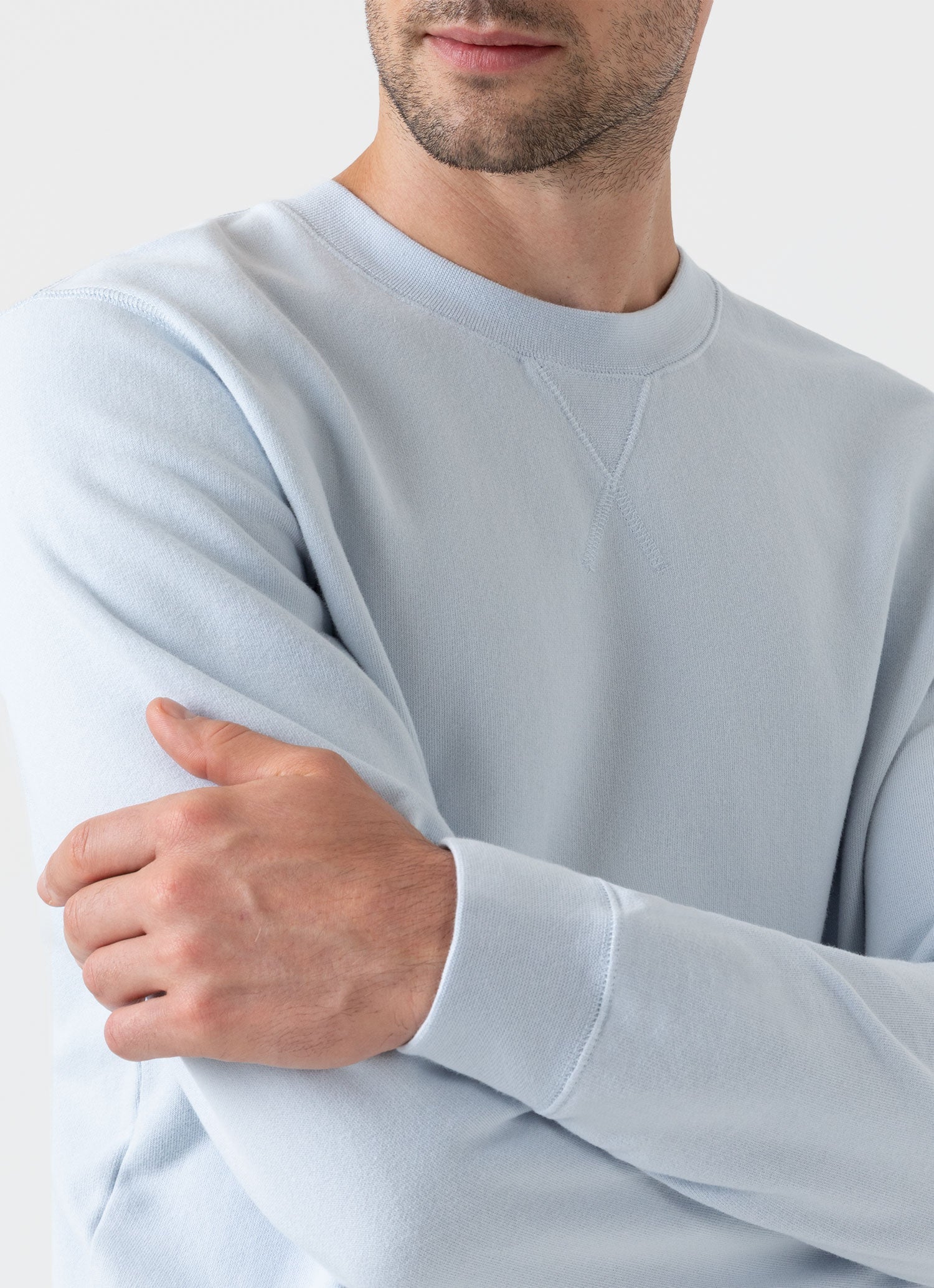 Men's Loopback Sweatshirt in Pastel Blue