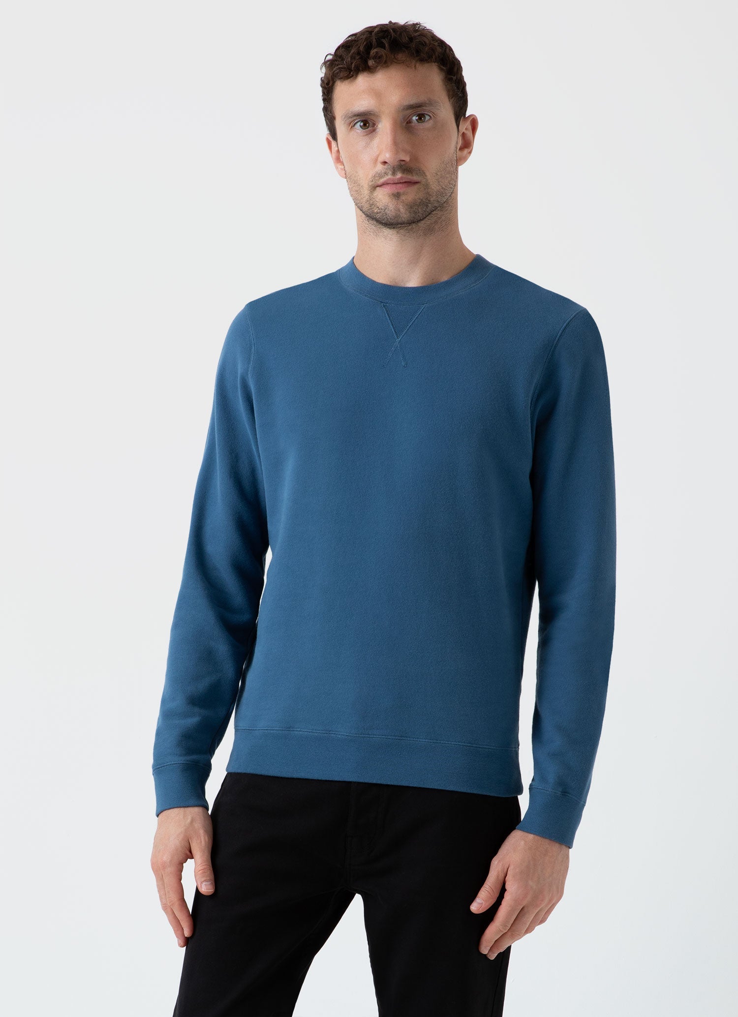 Men's Loopback Sweatshirt in Steel Blue