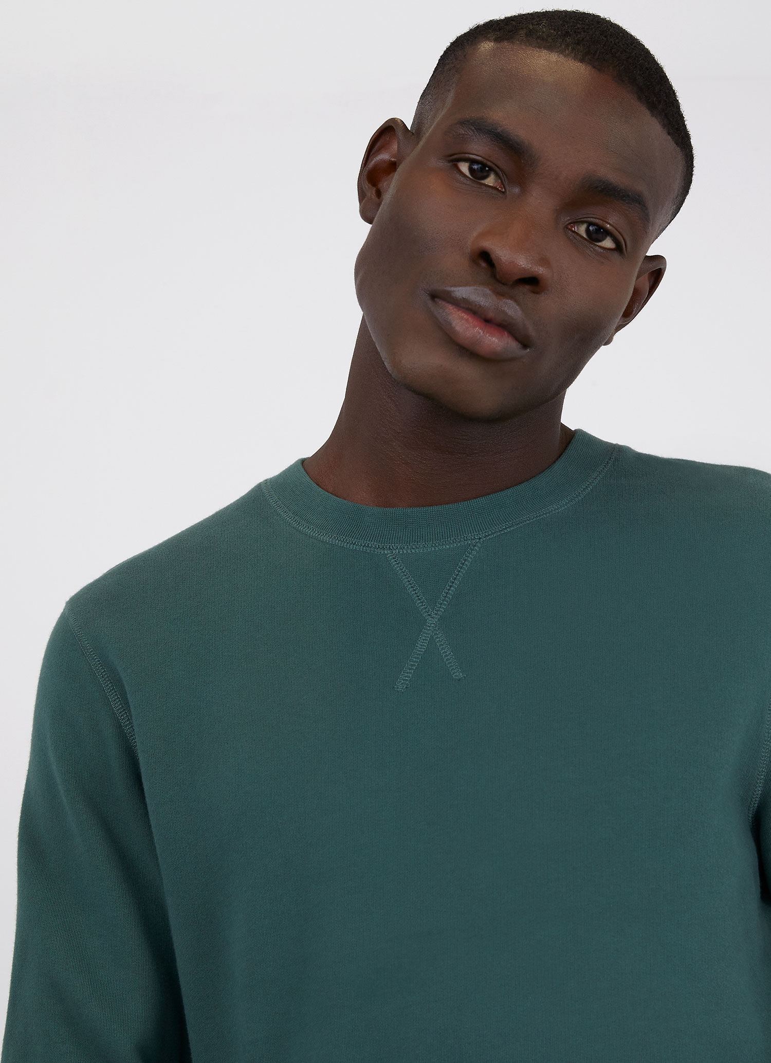 Men's Loopback Sweatshirt in Deep Green