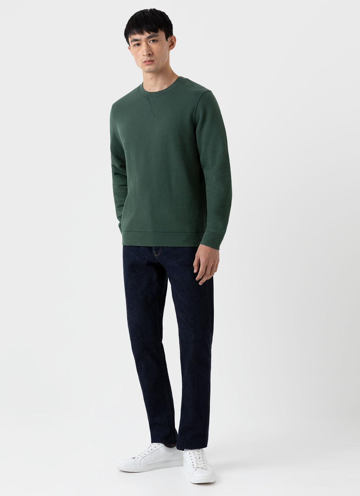 Men's Loopback Sweatshirt in Dark Green