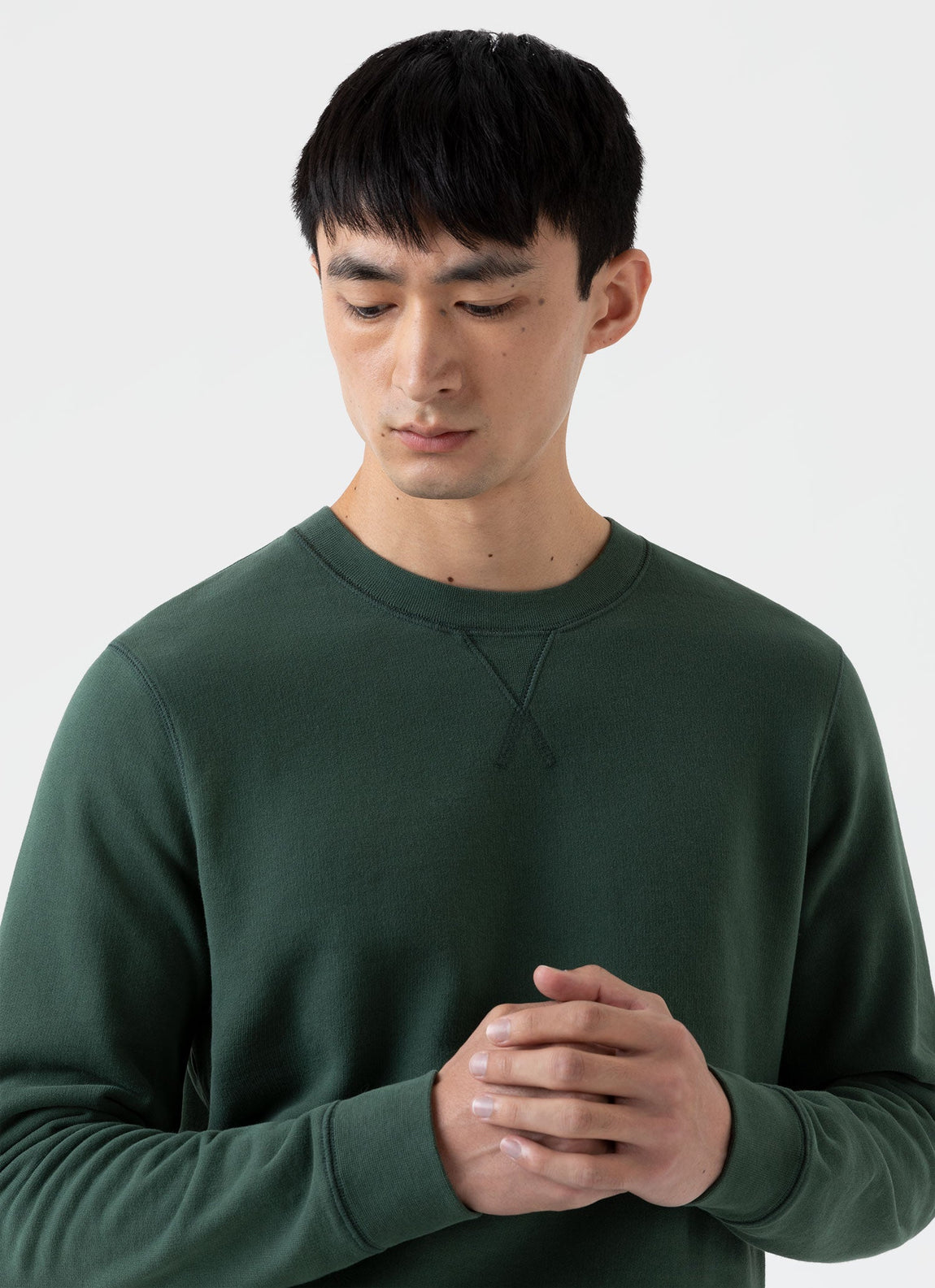 Men's Loopback Sweatshirt in Dark Green
