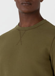 Men's Loopback Sweatshirt in Olive Green