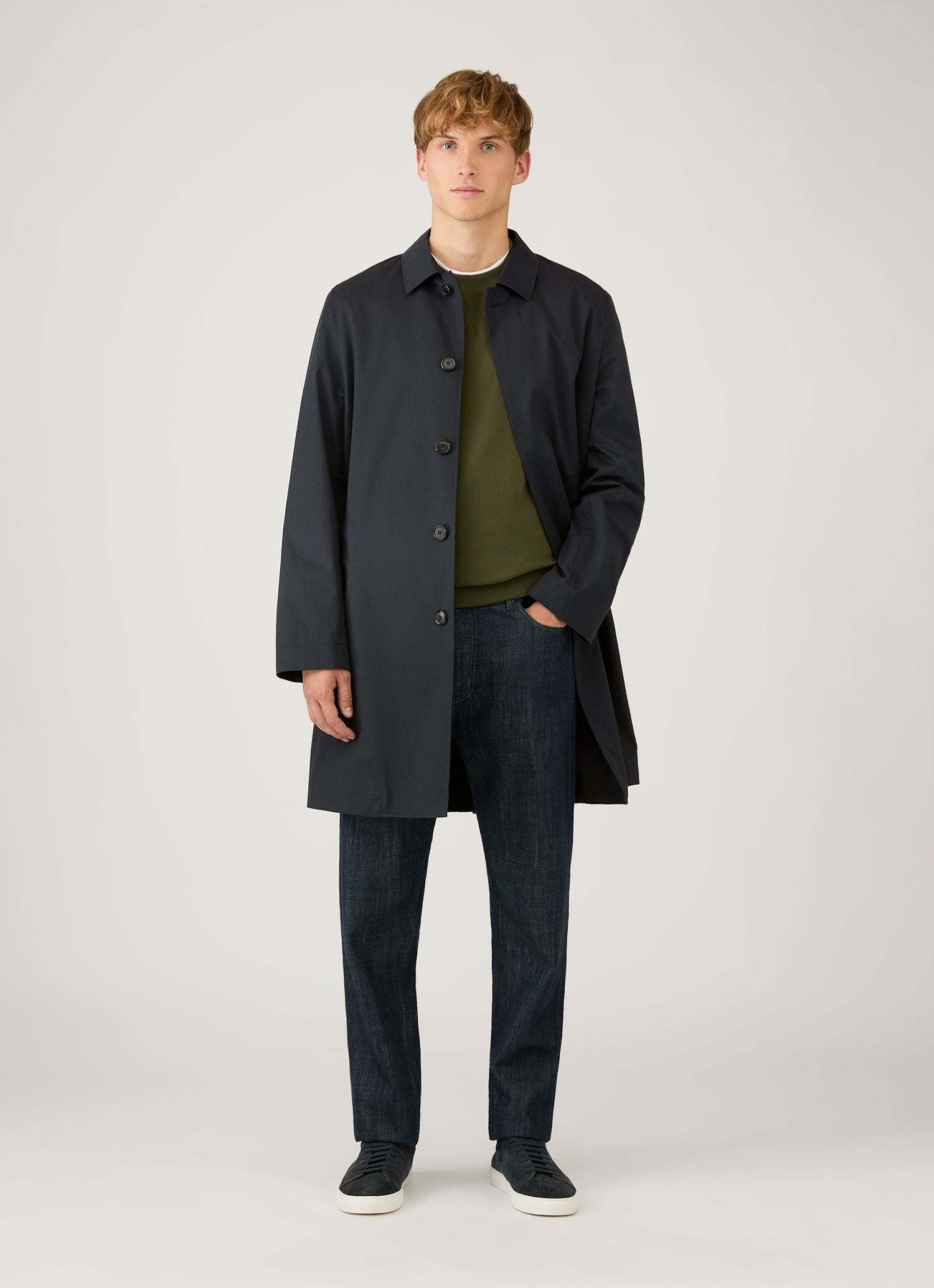 Sunspel ループバック スウェットシャツ ネイビー L ループバックスウェットシャツ（Navy）| Sunspel