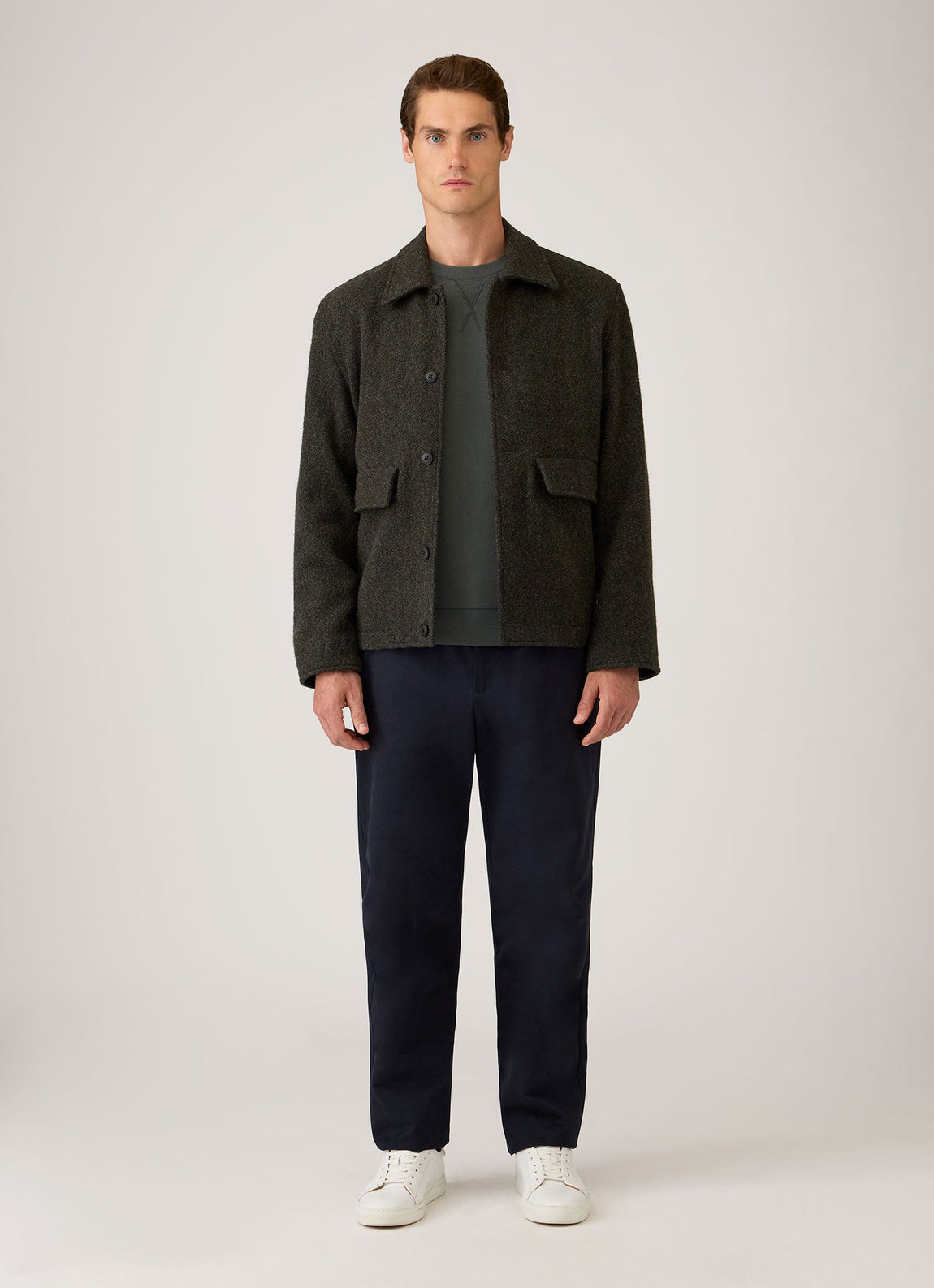 Men's Loopback Sweatshirt in Slate Green