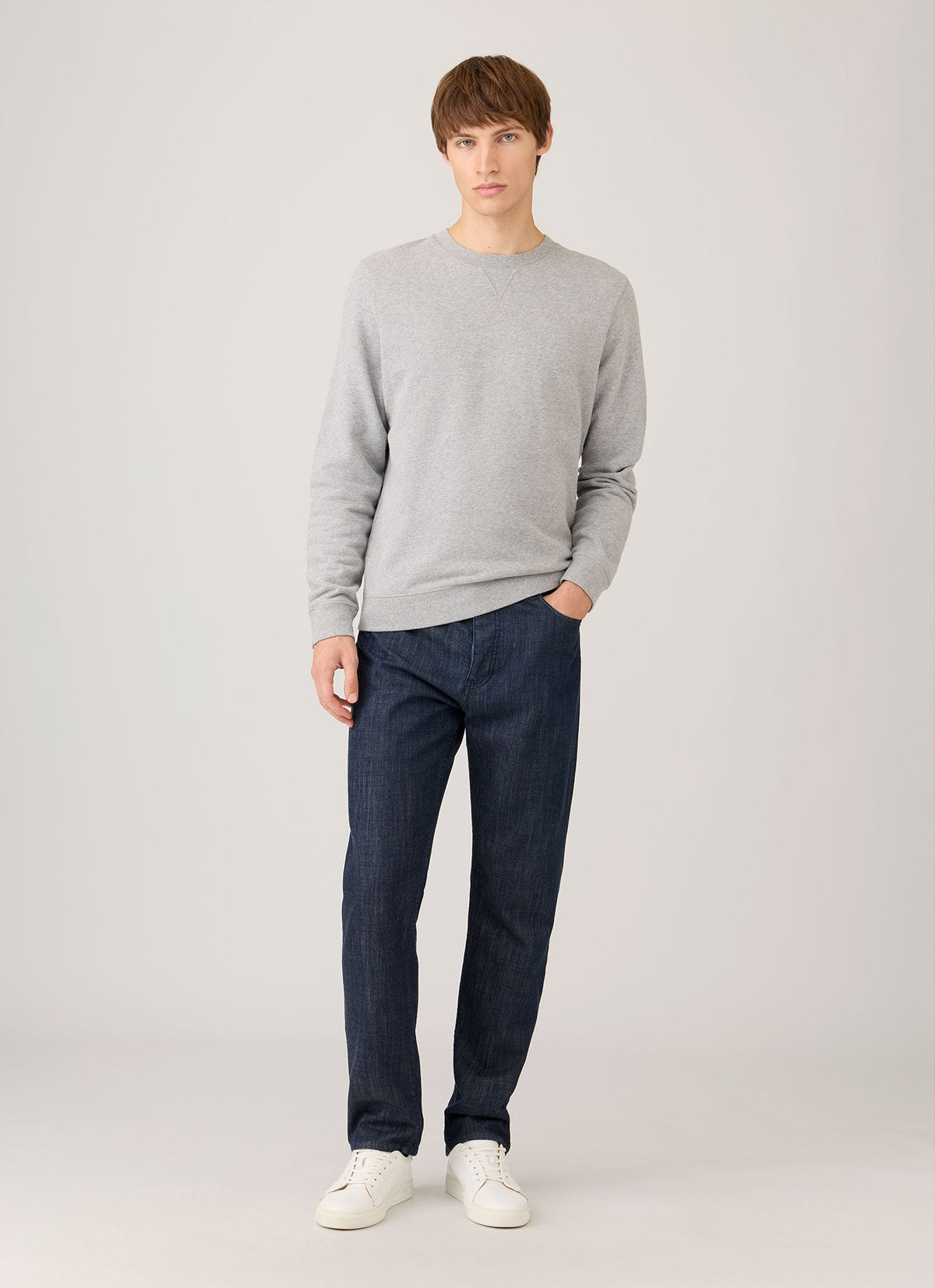 Men's Loopback Sweatshirt in Grey Melange