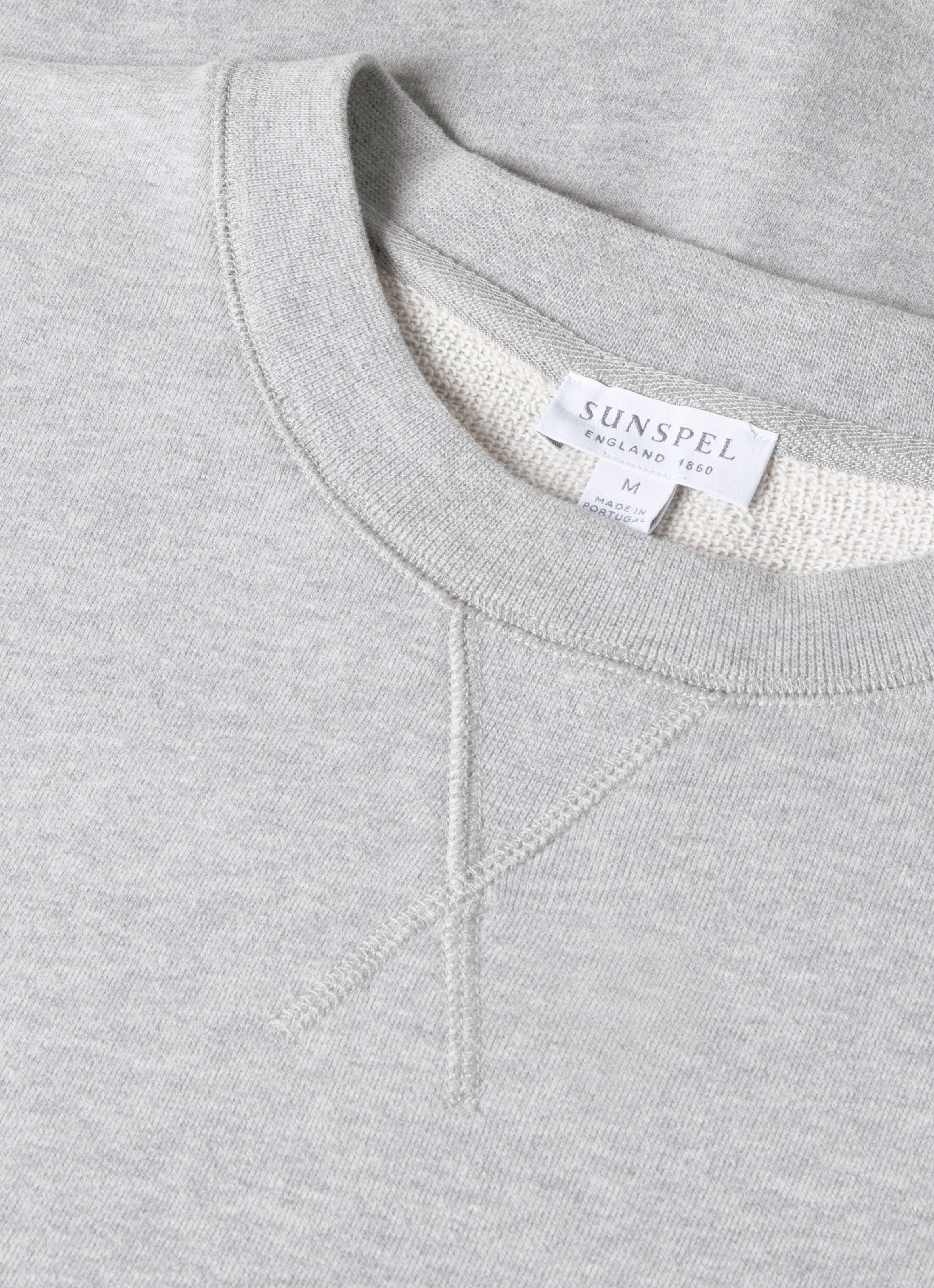 Men's Loopback Sweatshirt in Grey Melange | Sunspel