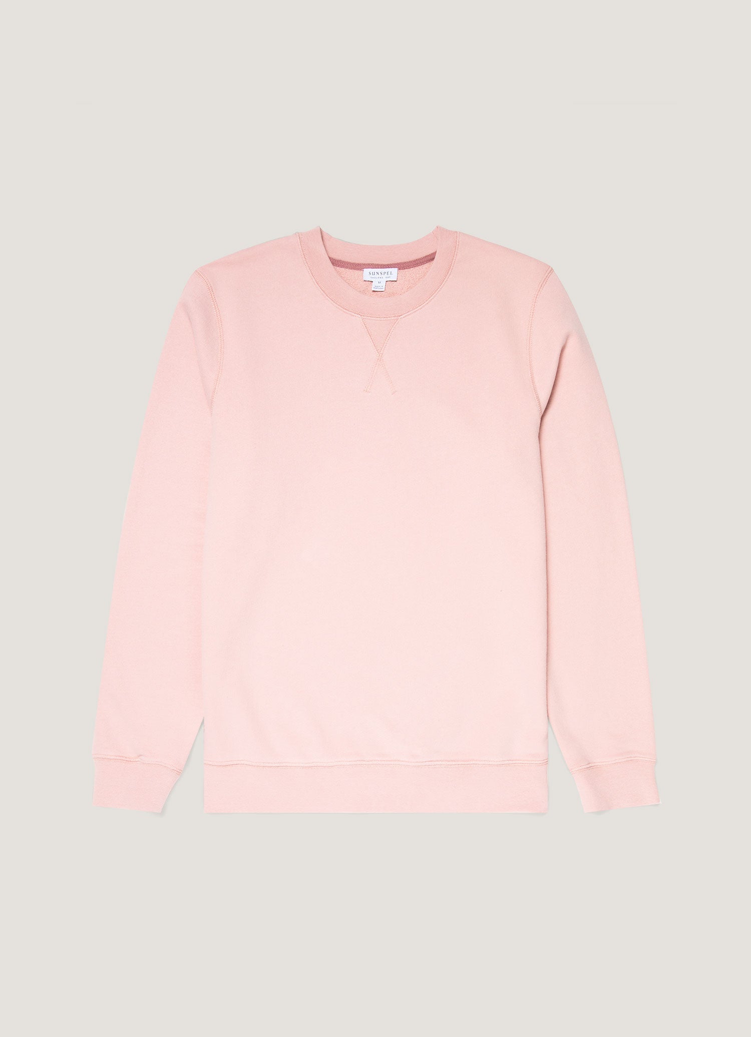 Pink Shell Sweater Men's Loopback Sweatshirt in Shell Pink | Sunspel