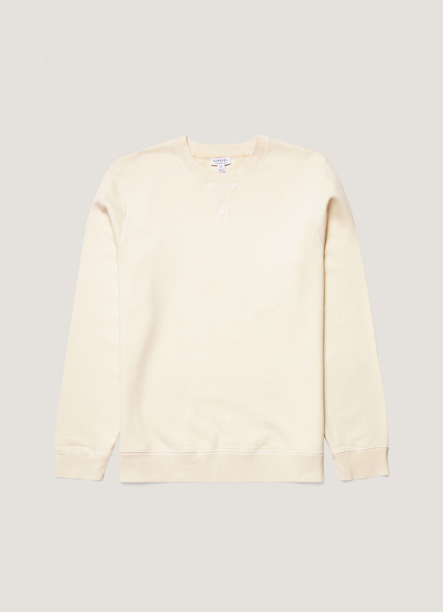極希少✦ Palace 2017 Loopback Crewneck Men's Loopback Sweatshirt in Undyed | Sunspel