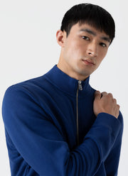 Men's Half Zip Loopback Sweatshirt in Space Blue