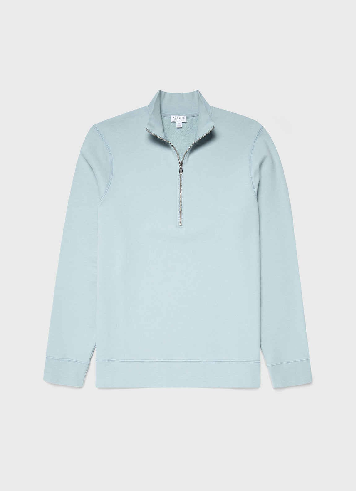 Men's Half Zip Loopback Sweatshirt in Blue Sage