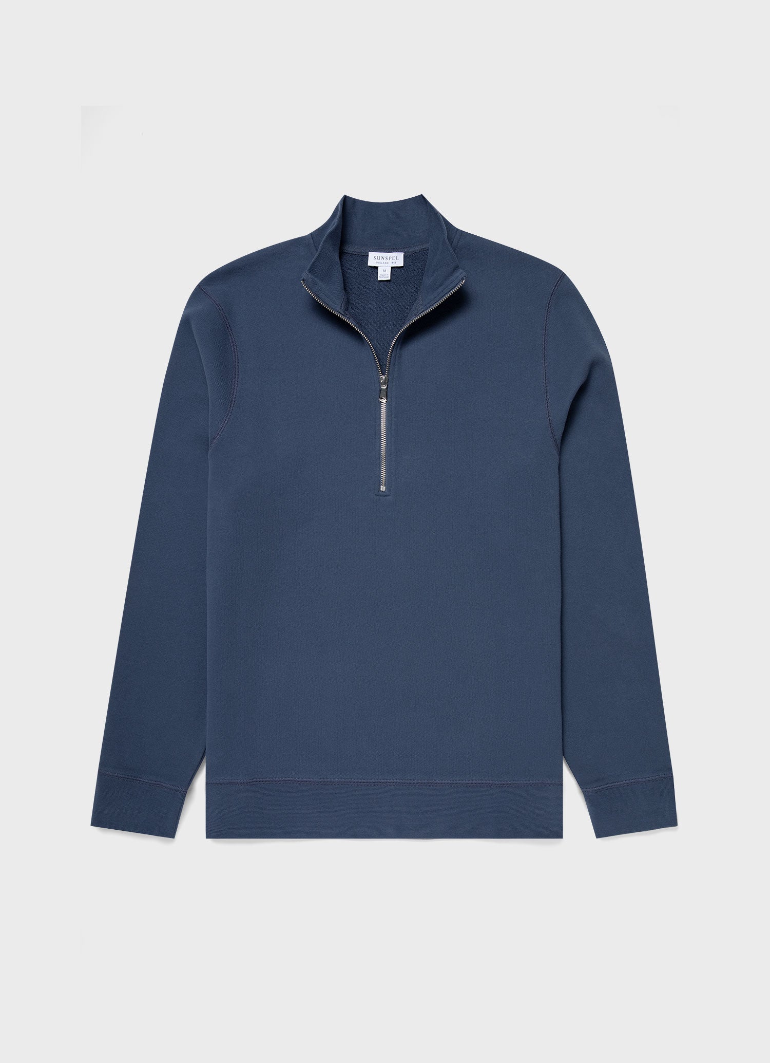 Men's Half Zip Loopback Sweatshirt in Slate Blue
