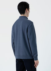 Men's Half Zip Loopback Sweatshirt in Slate Blue