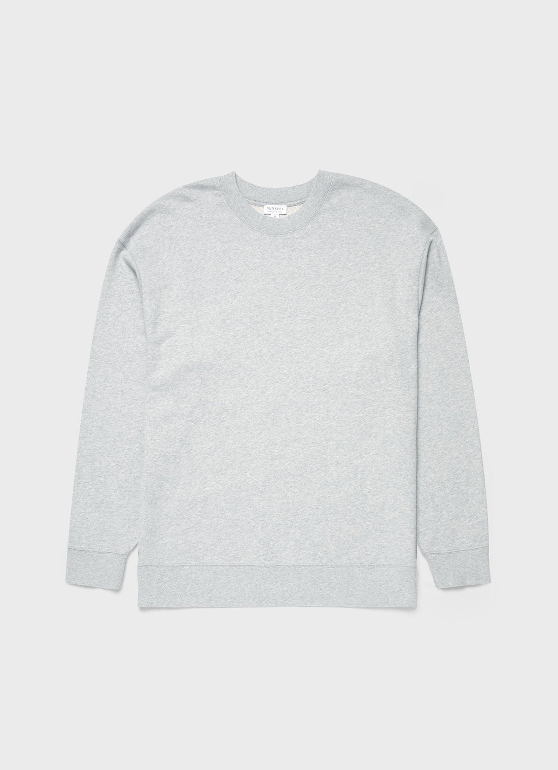 Men's Oversized Loopback Sweatshirt in Light Grey Melange