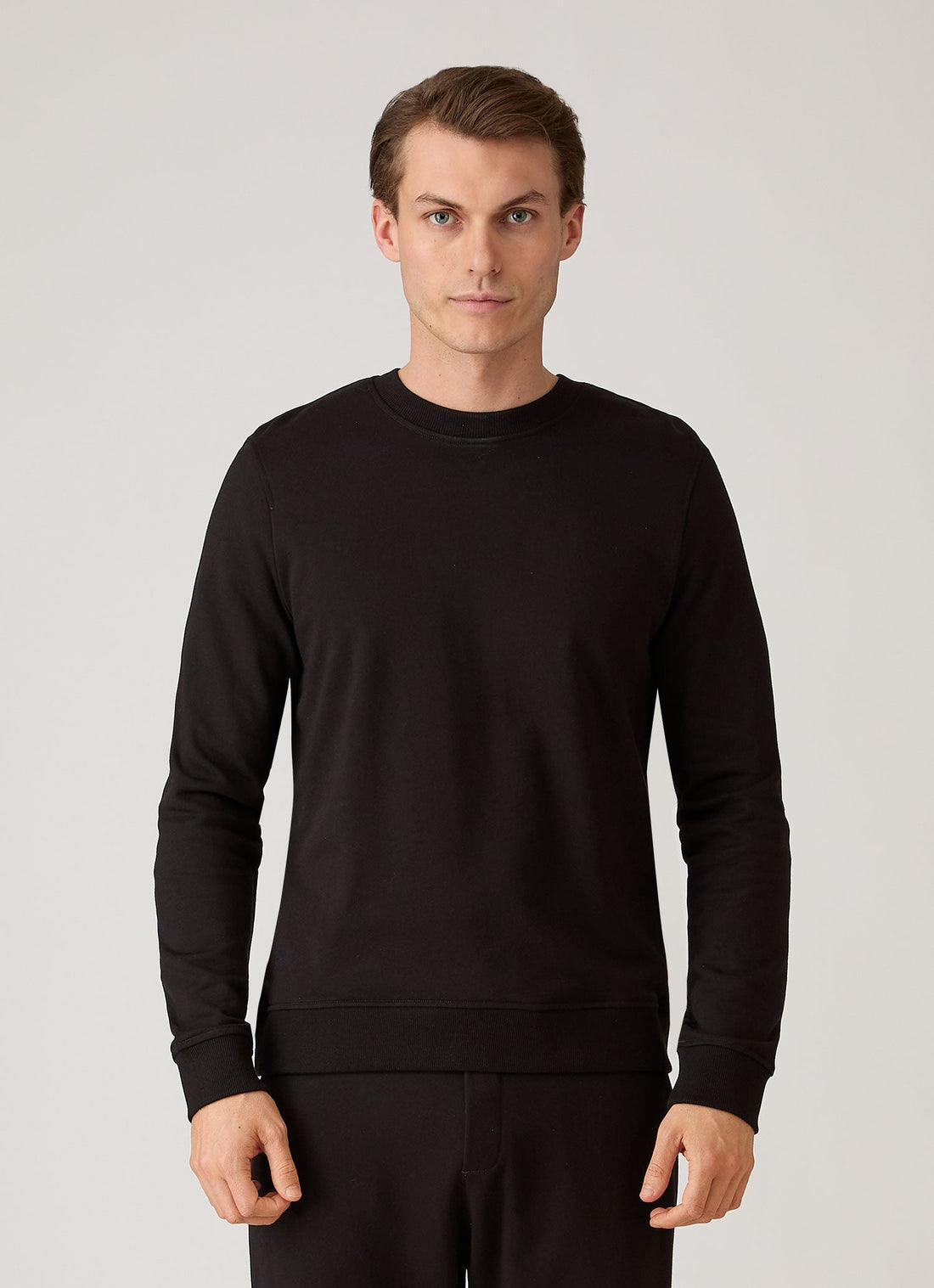 Men's Supima Loopback Sweatshirt in Black