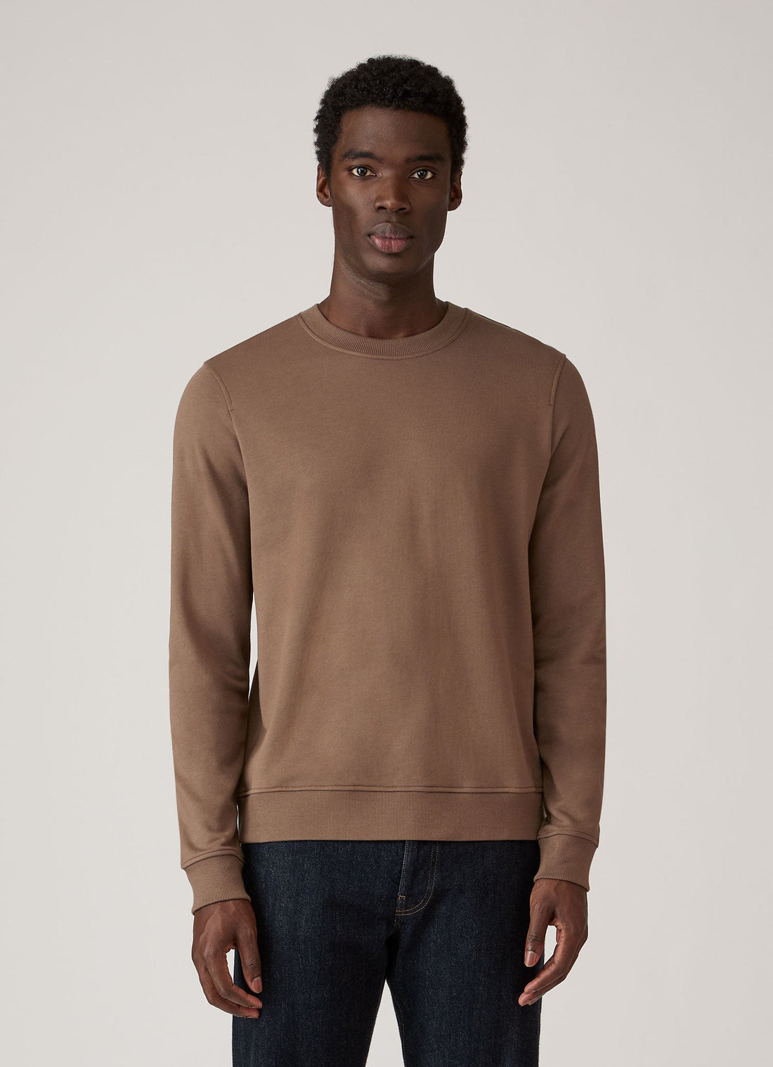 Men's Supima Loopback Sweatshirt in Dark Cedar