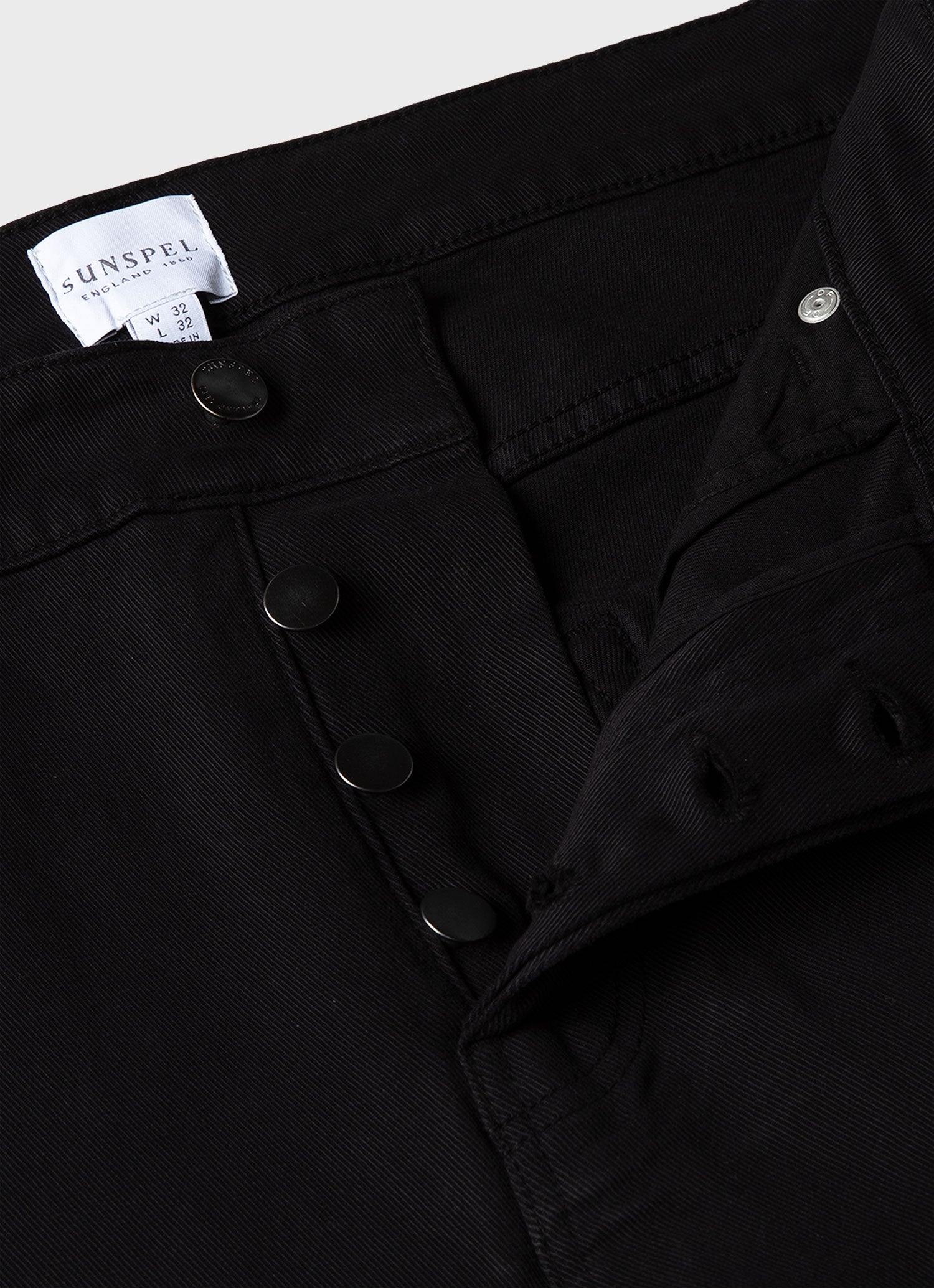 Men's Cotton Drill 5 Pocket Trouser in Black