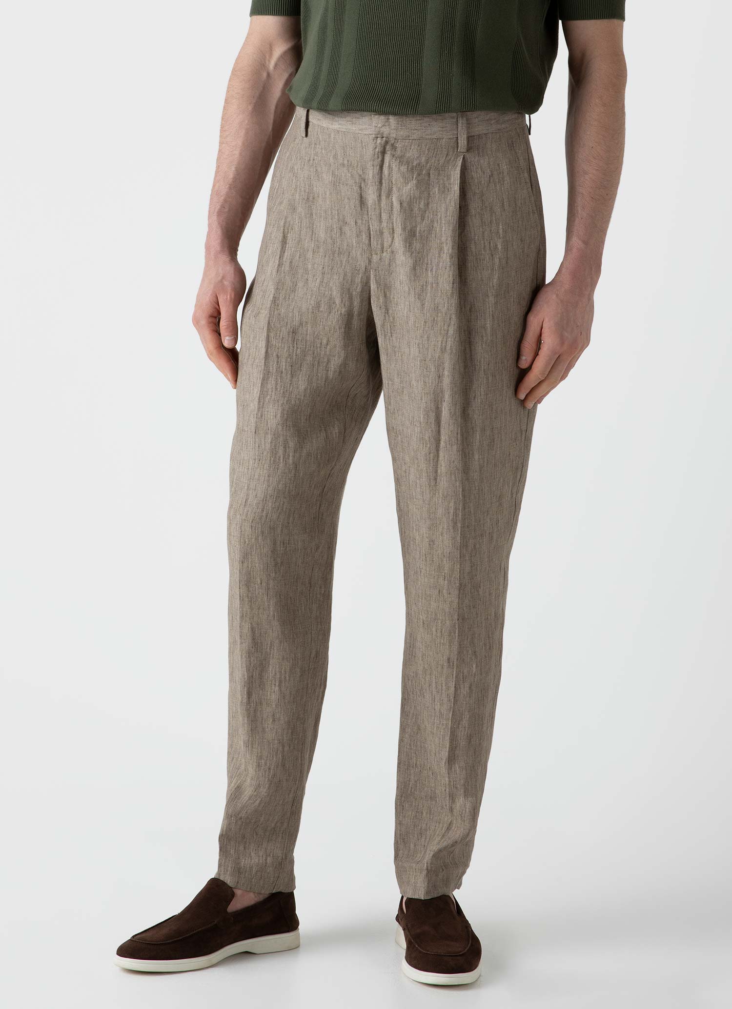 Buy Polo Ralph Lauren Men Natural Pleated Linen Trouser Online - 971430 |  The Collective