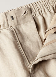 Men's Linen Drawstring Trouser in Sand