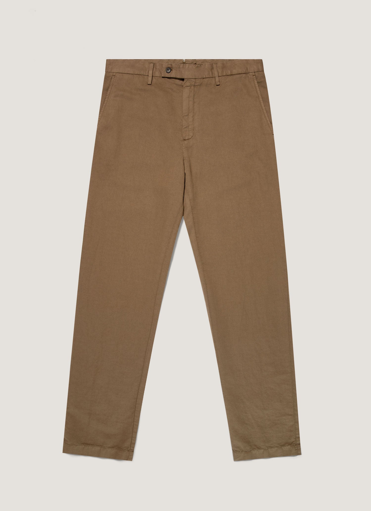 Men's Cotton Linen Trouser in Dark Cedar