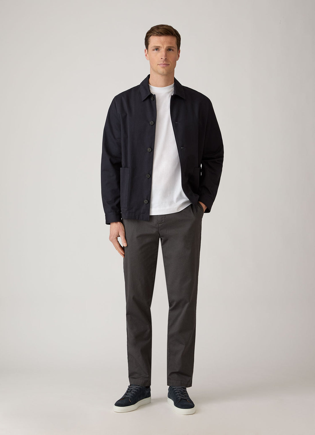Men's Regular Fit Chino in Anthracite