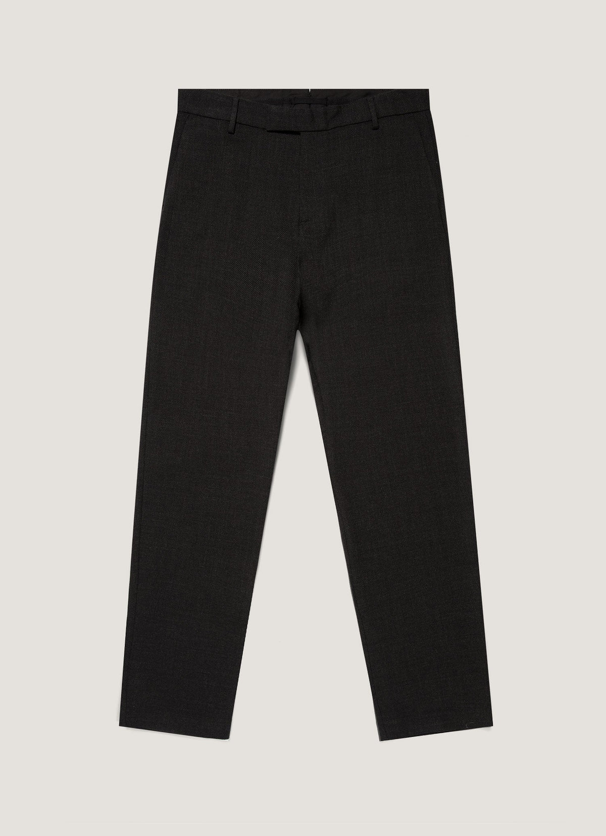 Men's Textured Wool Two-Piece Suit in Dark Charcoal Melange