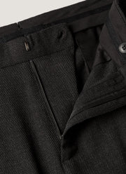 Men's Textured Wool Two-Piece Suit in Dark Charcoal Melange
