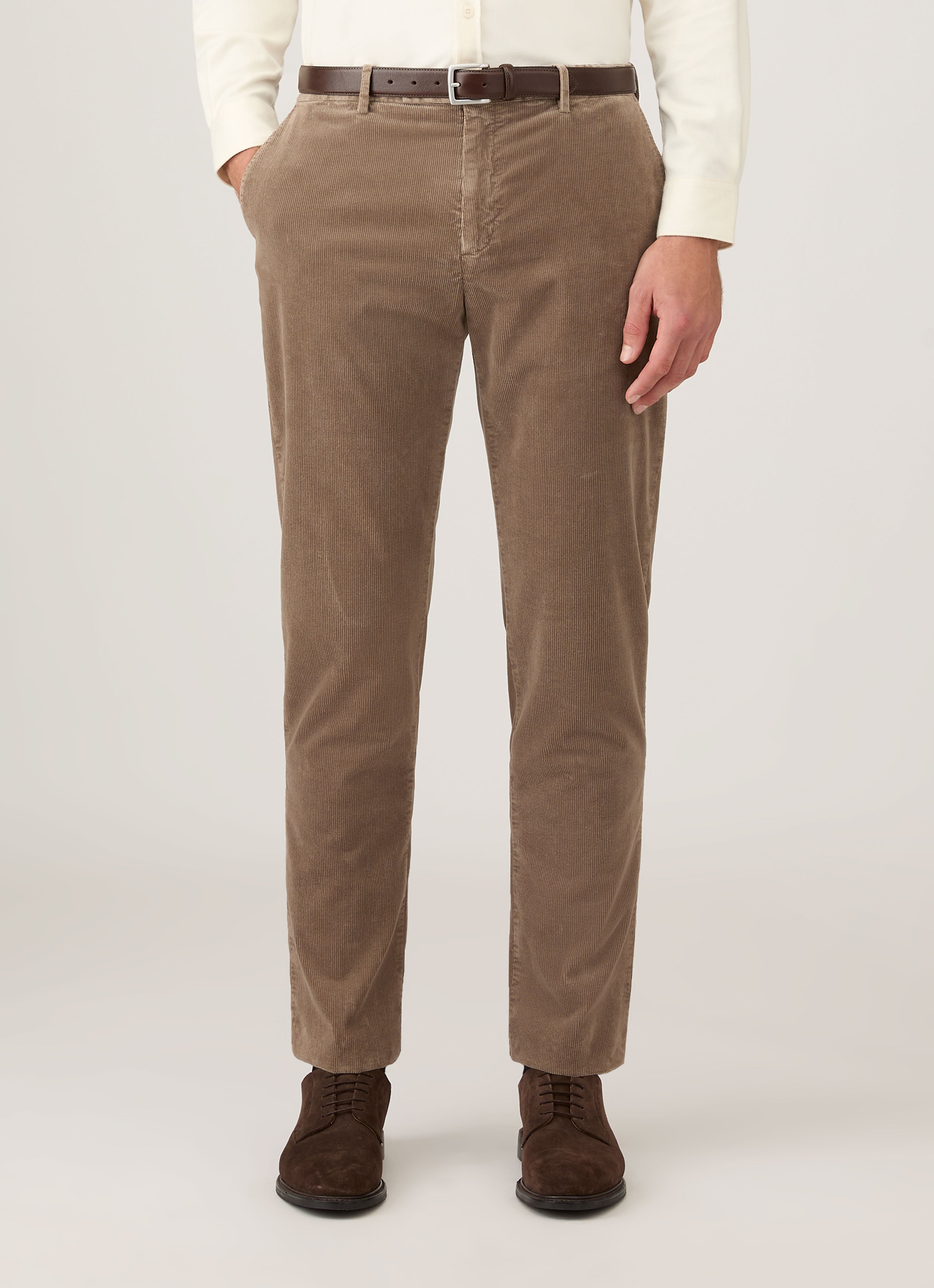 Men's Corduroy Trouser in Bark | Sunspel