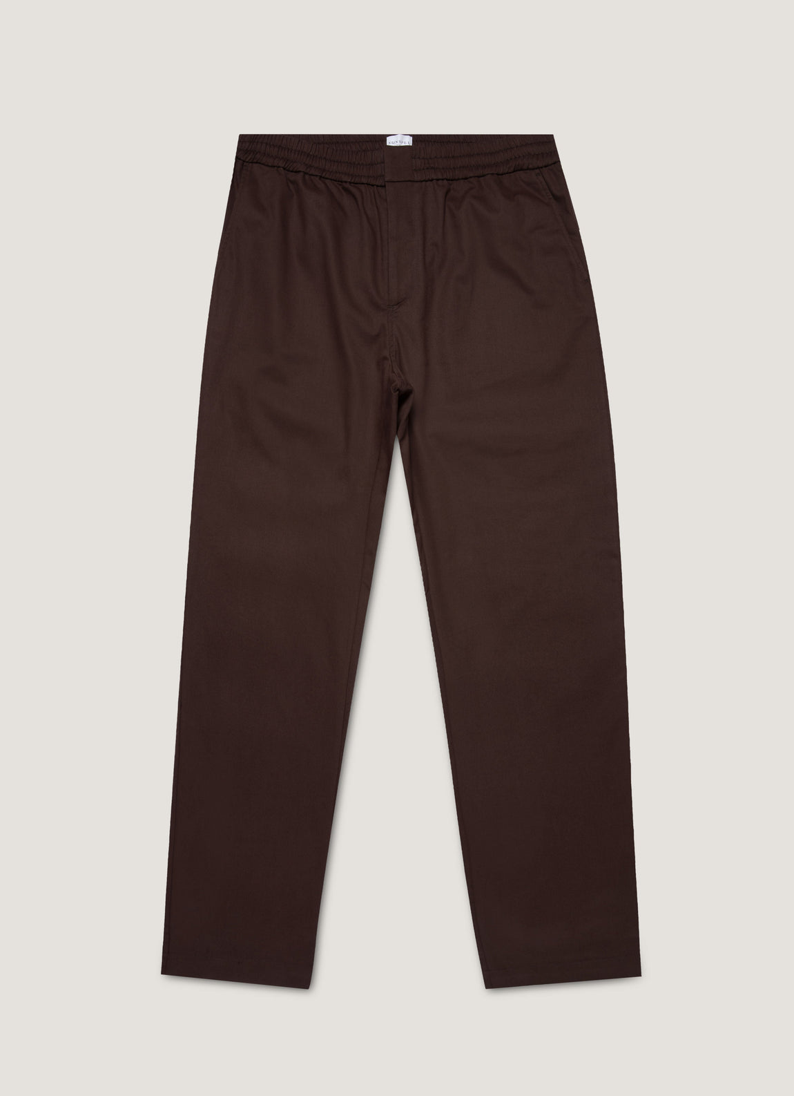 Men's Cotton Cashmere Drawstring Trouser in Truffle