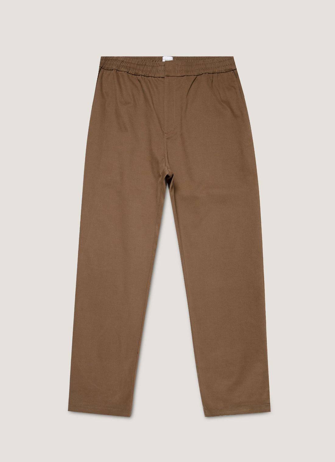 Men's Cotton Cashmere Drawstring Trouser in Dark Stone