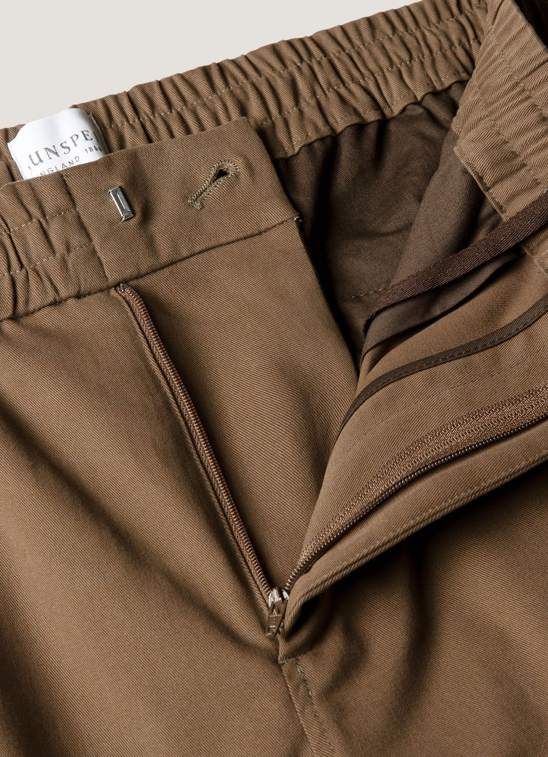 Men's Cotton Cashmere Drawstring Trouser in Dark Stone