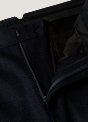 Men's Boiled Wool Trouser in Navy