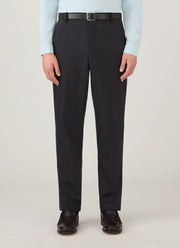 Men's Wool Cashmere Flannel Trouser in Navy