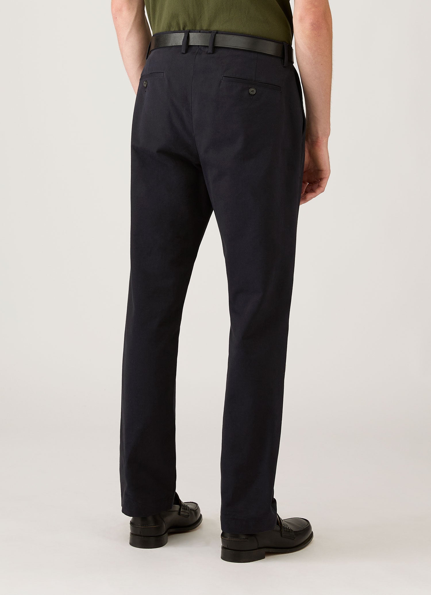 Men's Cotton Drill Trouser in Navy | Sunspel