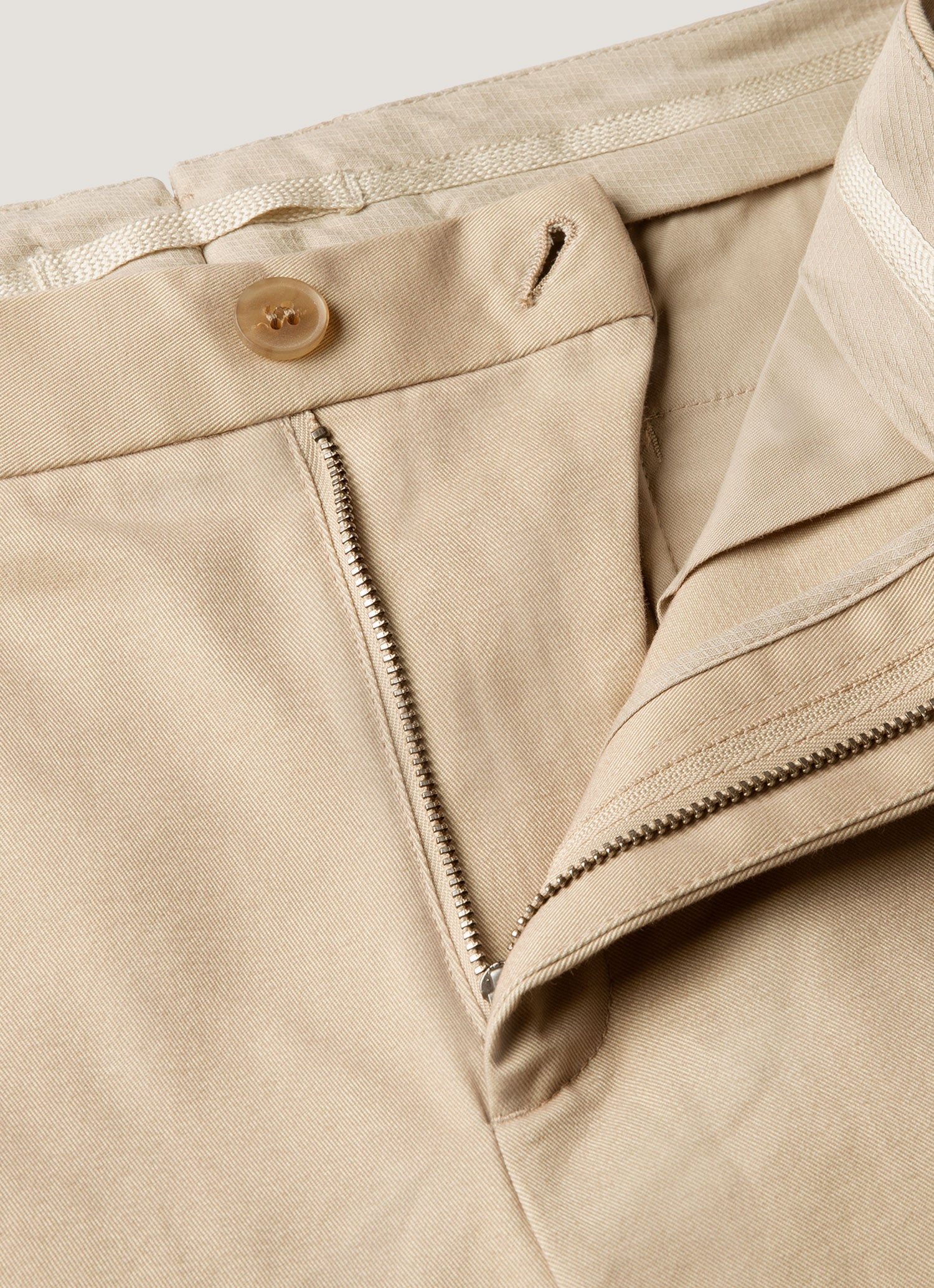 Men's Cotton Drill Trouser in Light Stone | Sunspel