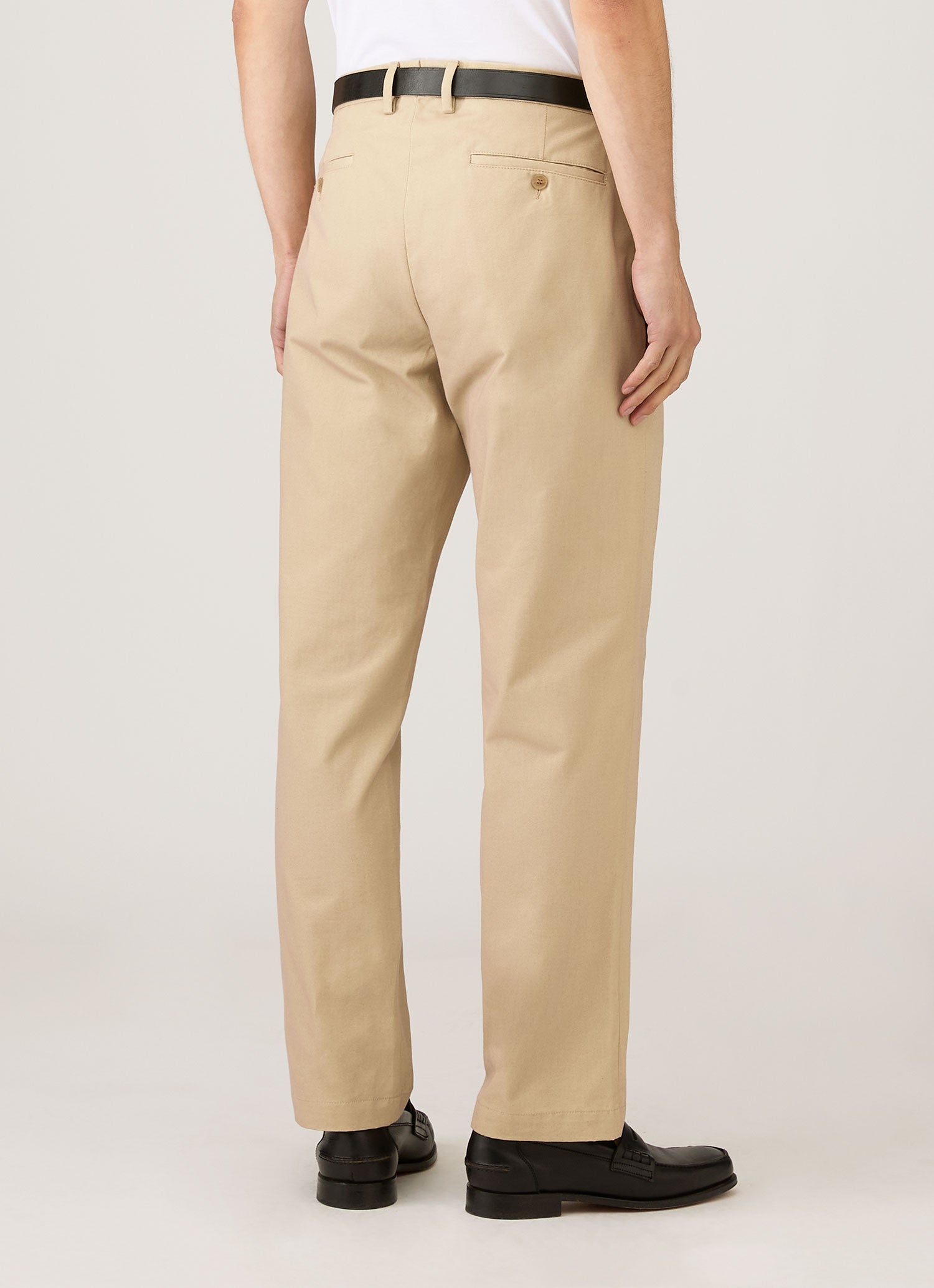 Men's Cotton Drill Trouser in Light Stone | Sunspel