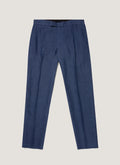 Men's Linen Trouser in Light Navy