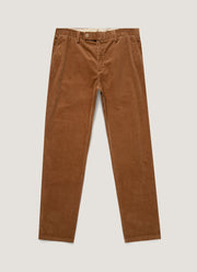 Men's Corduroy Two-Piece Suit in Dark Beige