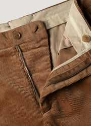 Men's Corduroy Two-Piece Suit in Dark Beige