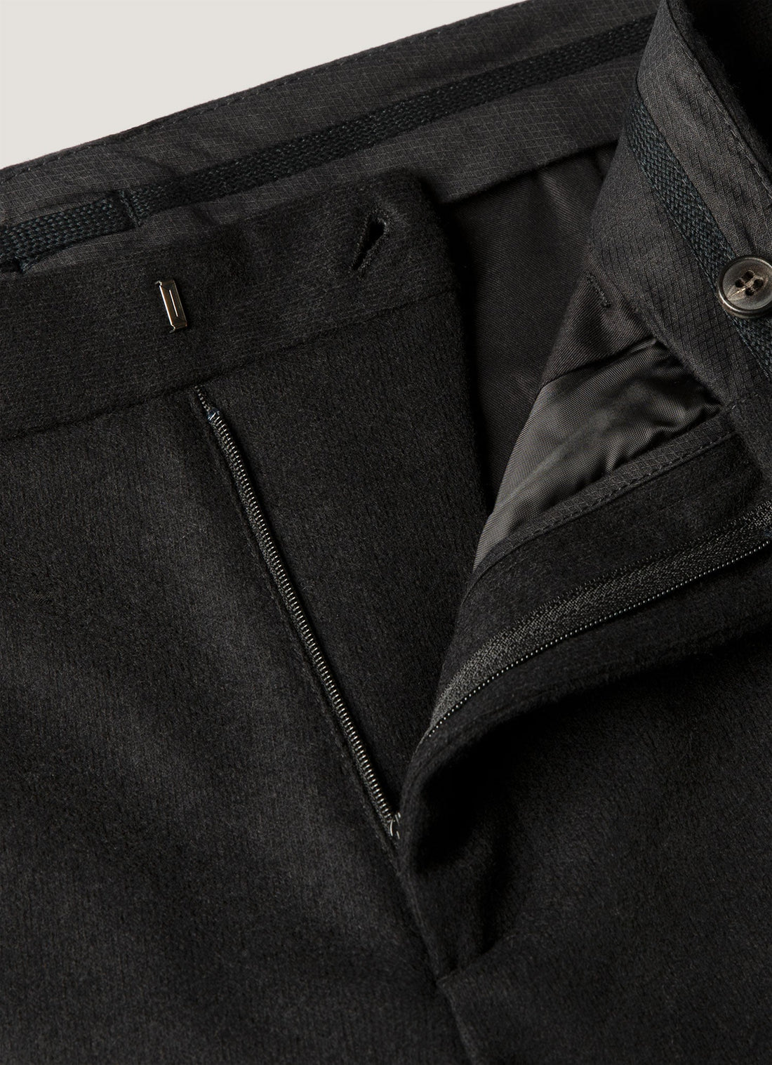 Men's Boiled Wool Trouser in Black