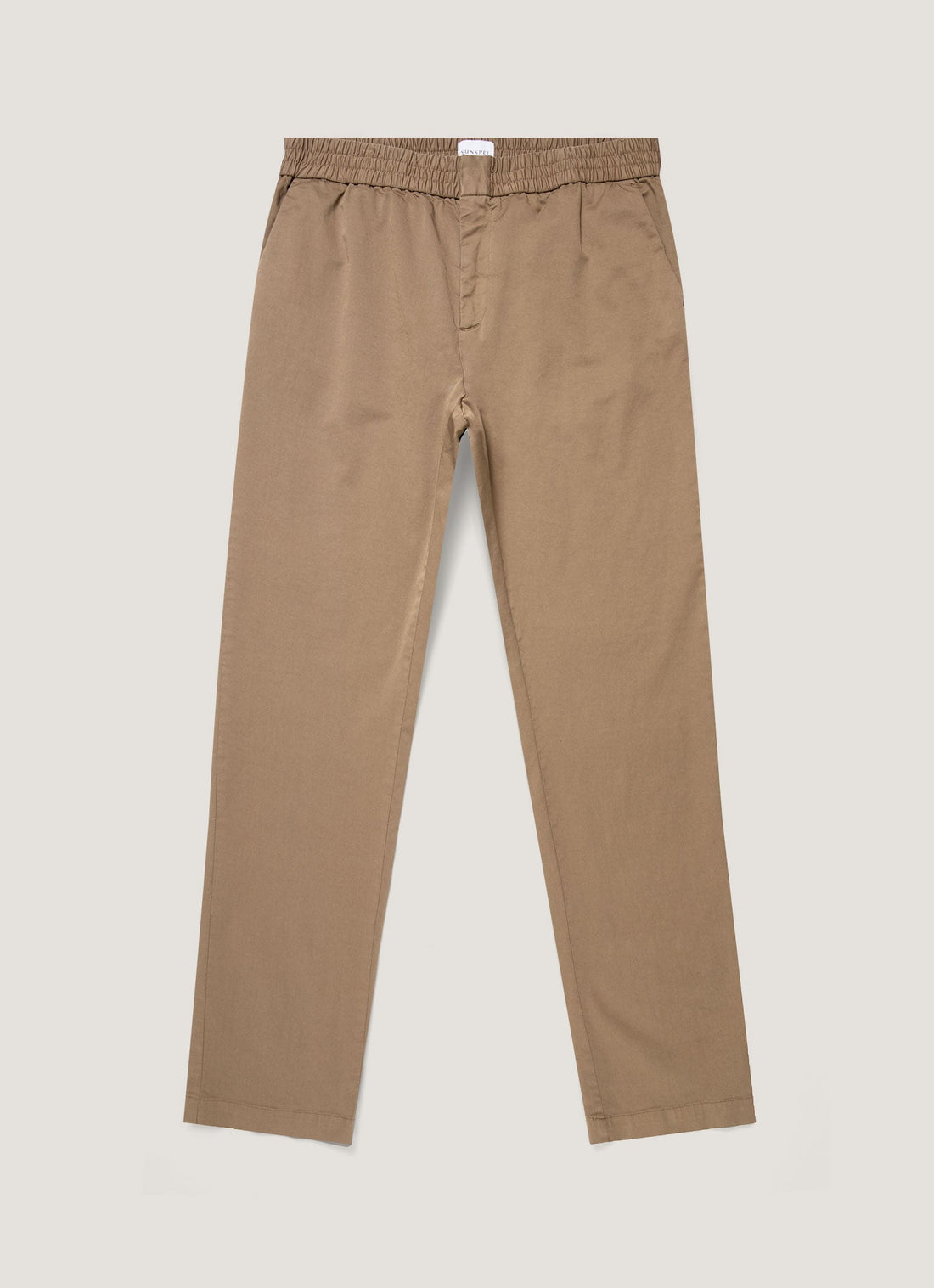 Men's Cotton Drawstring Trousers in Dark Stone