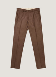 Men's Wool Cashmere Flannel Two-Piece Suit in Light Brown Melange