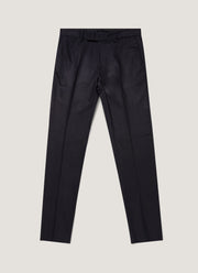 Men's Wool Cashmere Flannel Two-Piece Suit in Navy