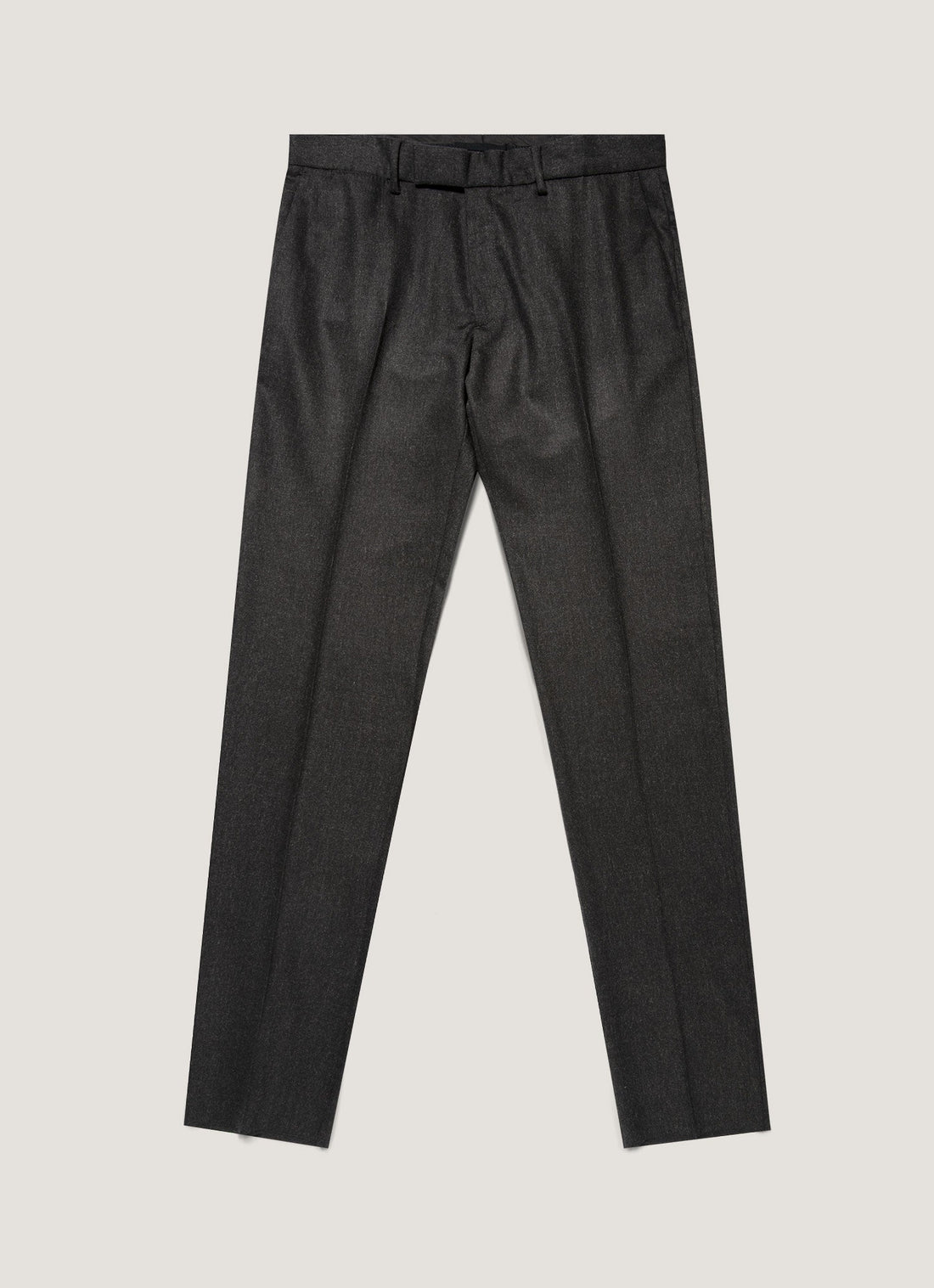 Men's Wool Cashmere Flannel Trouser in Charcoal Melange